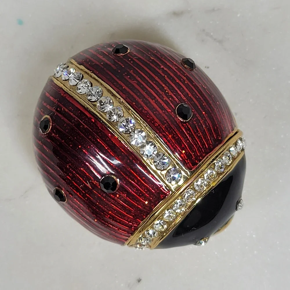 Kingspoint Designs Ladybug Enamel Trinket Box 2